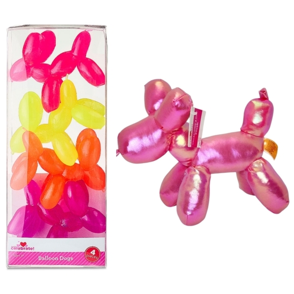 Ways To Celebrate Other - Ways To Celebrate Metallic Balloon Dog & Set Of 4 Party Favors